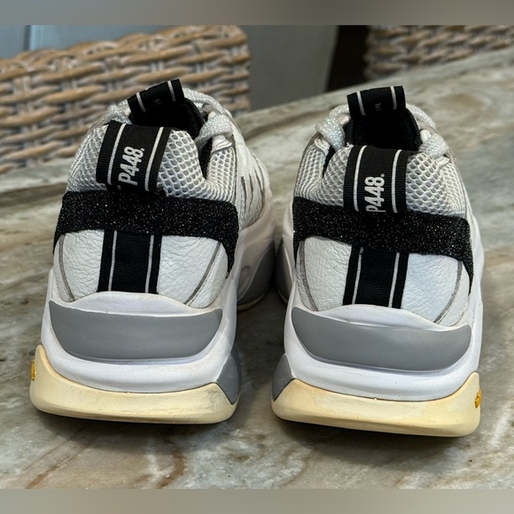 Women’s P448 Luke white glitzy chunky sneakers- Size 37 - Picture 7 of 13